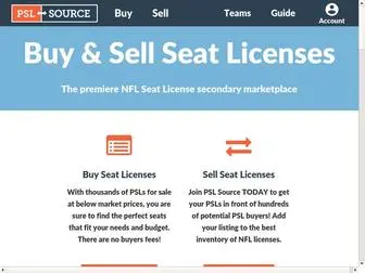 PSlsource.com(NFL PSL Seat License Marketplace) Screenshot