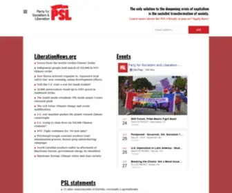 PSlweb.org(Party for Socialism and Liberation (PSL)) Screenshot