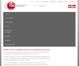 PSMG.co.uk(Professional Services Marketing Group) Screenshot