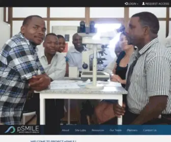 Psmile.org(Patient Safety Monitoring in International Laboratory) Screenshot