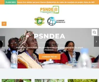 PSndea.ci(ACCUEIL ( Projet de Solutions Numériques pour le Désenclavement des Zones Rurales et l'e) Screenshot