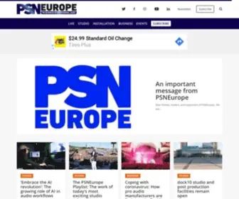 Psneurope.com(Professional audio industry news) Screenshot