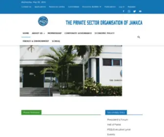 Psoj.org(The Private Sector Organisation of Jamaica) Screenshot