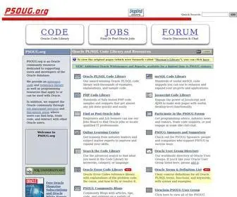 Psoug.org(Oracle PL/SQL Database Code Library and Resources) Screenshot