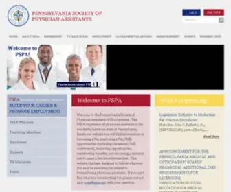 Pspa.net(Pennsylvania Society of Physician Assistants) Screenshot