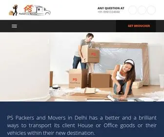 Pspackersandmovers.com(PS Packers and Movers Delhi) Screenshot