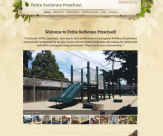 PSpsanmateo.com(Petite Sorbonne Preschool) Screenshot