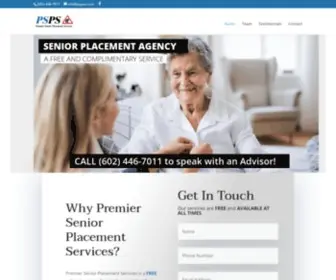 PSpsaz.com(Premier Senior Placement Services) Screenshot