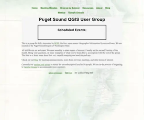 PSqgis.org(Puget Sound QGIS User Group) Screenshot