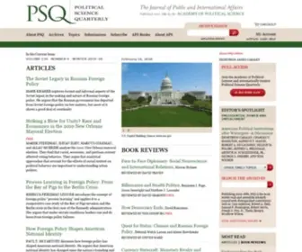 PsqOnline.org(Political Science Quarterly) Screenshot