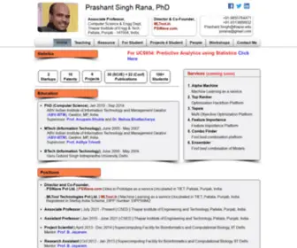 Psrana.com(Learn Machine Learning) Screenshot