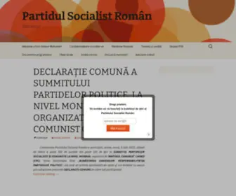 PSR.org.ro(PARTIDUL SOCIALIST ROMÂN) Screenshot