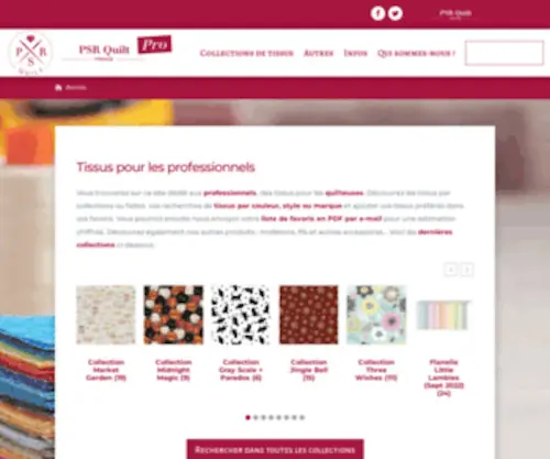 PSrquiltpro.com(Grand choix de tissus pour les professionnels) Screenshot