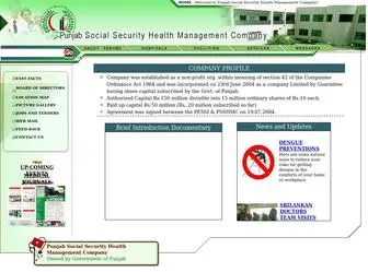 PSSHMC.org(Punjab Social Security Health Management Company) Screenshot