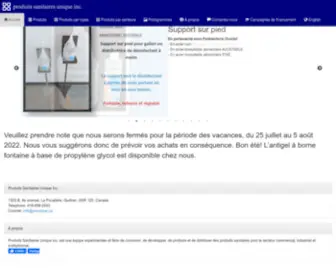 Psunique.ca(Produits Sanitaires Unique Inc) Screenshot