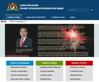 Psupsabah.gov.my(Laman Web Rasmi Pejabat Setiausaha Persekutuan Sabah) Screenshot