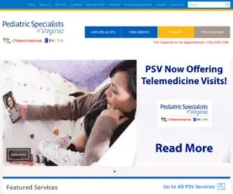 PSvcare.org(Pediatric Specialists of Virginia) Screenshot