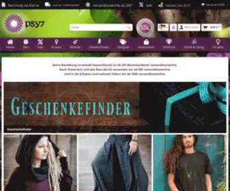 PSY7.com(Streetwear Shop Clubwear Goa Psy Trance Klamotten) Screenshot