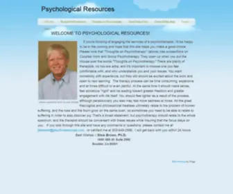 PSYCH-Resources.com(Psychological Resources) Screenshot