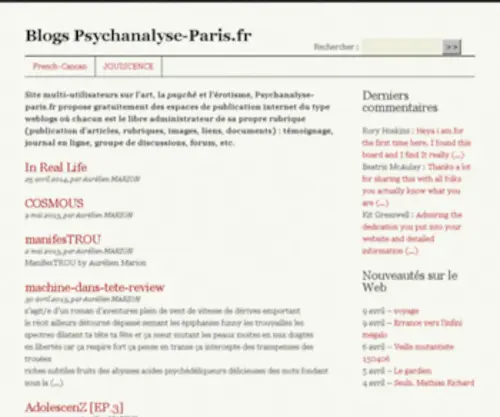 PSYchanalyse-Paris.fr(Blogs) Screenshot