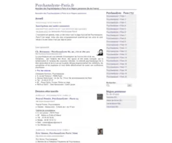 PSYchanalyste-Paris.fr(Annuaire) Screenshot