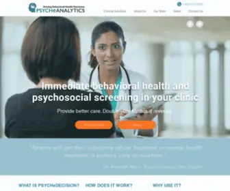 PSYcheanalytics.com(Immediate behavioral health and psychosocial screening in your clinic) Screenshot