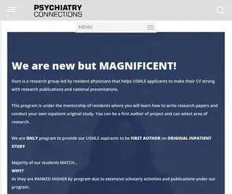 PSYchiatryconnections.com(A step ahead in research) Screenshot