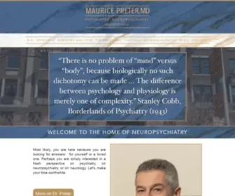 PSYchiatryneurology.net(NYC Neuropsychiatrist Maurice Preter MD) Screenshot