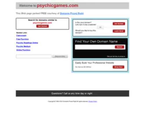 PSYchicGames.com(Da Juana Byrds Psychic Games) Screenshot