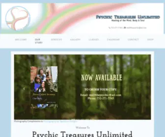 PSYchictreasuresunlimited.com(Psychic Treasures Unlimited) Screenshot