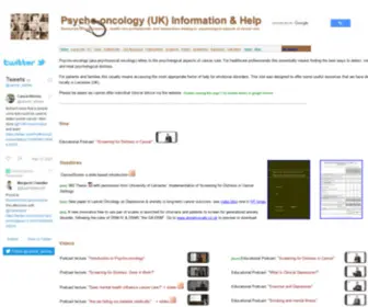 PSYcho-Oncology.info(Psycho-oncology (UK) Information and Help (incl psychosocial oncology)) Screenshot