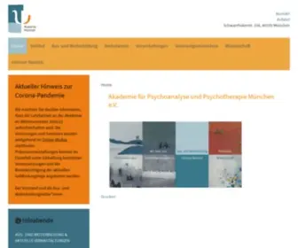 PSYchoanalyse-Muenchen.de(Psychoanalyse München e.V) Screenshot