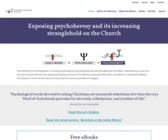 PSYchoheresy-Aware.org(PsychoHeresy Awareness Ministries) Screenshot