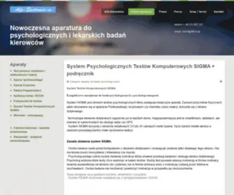 PSYchologia-Transportu.pl(Aparaty do badań psychologicznych i lekarskich kierowców i operatorów) Screenshot