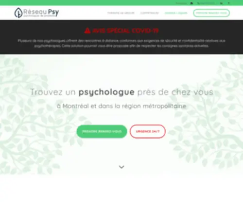 PSYchologuemontreal.com(Pensons la santé mentale) Screenshot