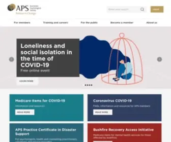 PSYchology.org.au(The Australian Psychological Society (APS)) Screenshot