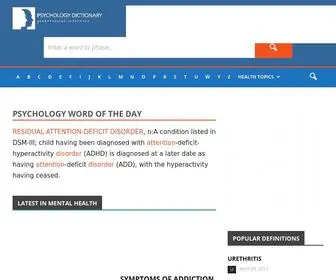 PSYchologydictionary.org(Psychology Dictionary) Screenshot