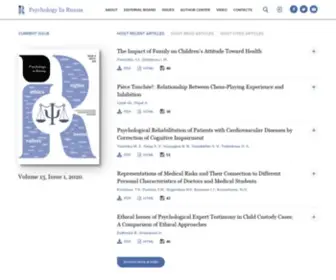 PSYchologyinrussia.com(About the Journal) Screenshot