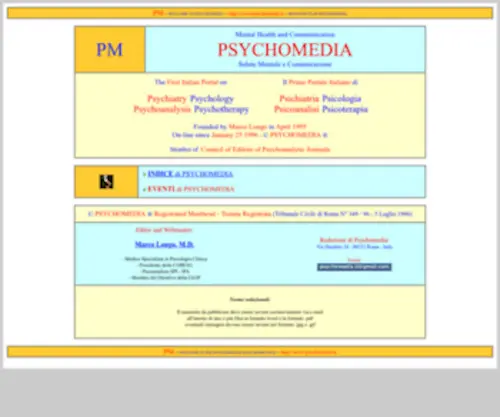 PSYchomedia.it(© PSYCHOMEDIA) Screenshot