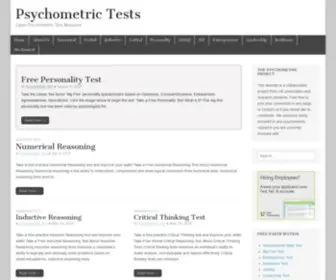 PSYchometrictest.org.uk(Open Psychometric Test Resource) Screenshot