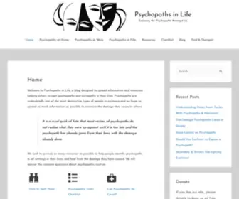 PSYchopathsinlife.com(Exposing the Psychopaths Amongst Us) Screenshot