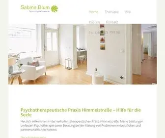 PSYchotherapie-Sabine-Blum.de(Dipl. Psychologin Sabine Blum) Screenshot