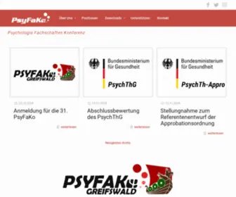 PSyfako.org(Psychologie Fachschaften Konferenz) Screenshot