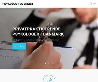 PSykologoversigt.dk(Privatpraktiserende psykologer i Danmark) Screenshot