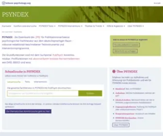 PSYndex.de(Die Datenbank PSYNDEX des Leibniz) Screenshot