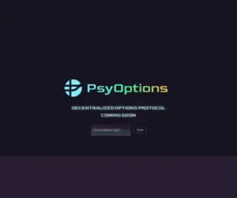 Psyoptions.io(Home) Screenshot