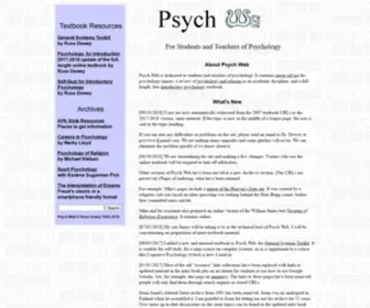 PSYWWW.com(Psych Web by Russ Dewey) Screenshot
