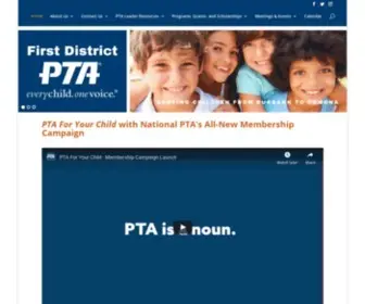 Pta1.org(First District PTA) Screenshot