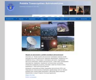 Pta.edu.pl(Polskie Towarzystwo Astronomiczne (PTA)) Screenshot