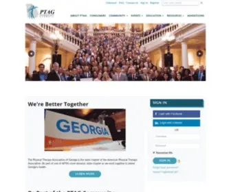 Ptagonline.org(Physical Therapy Association of Georgia) Screenshot